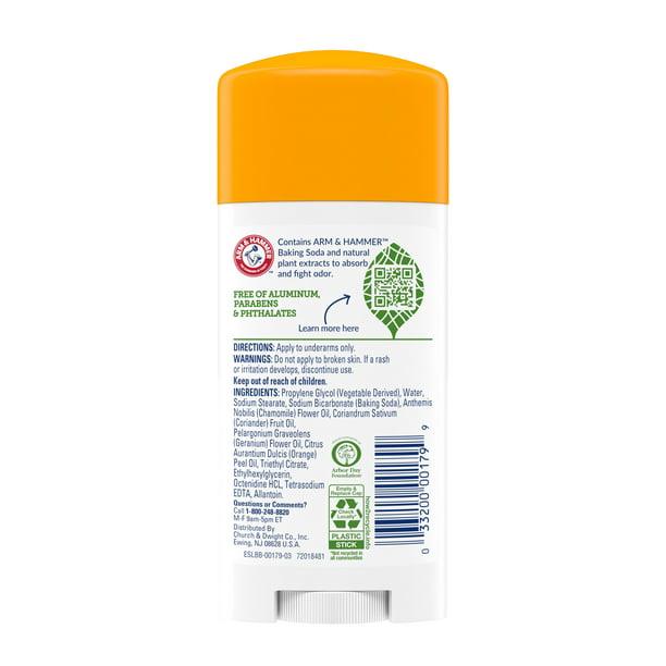 ARM & HAMMER ESSENTIALS NATURAL DEODORANT ORANGE CITRUS - Image 3