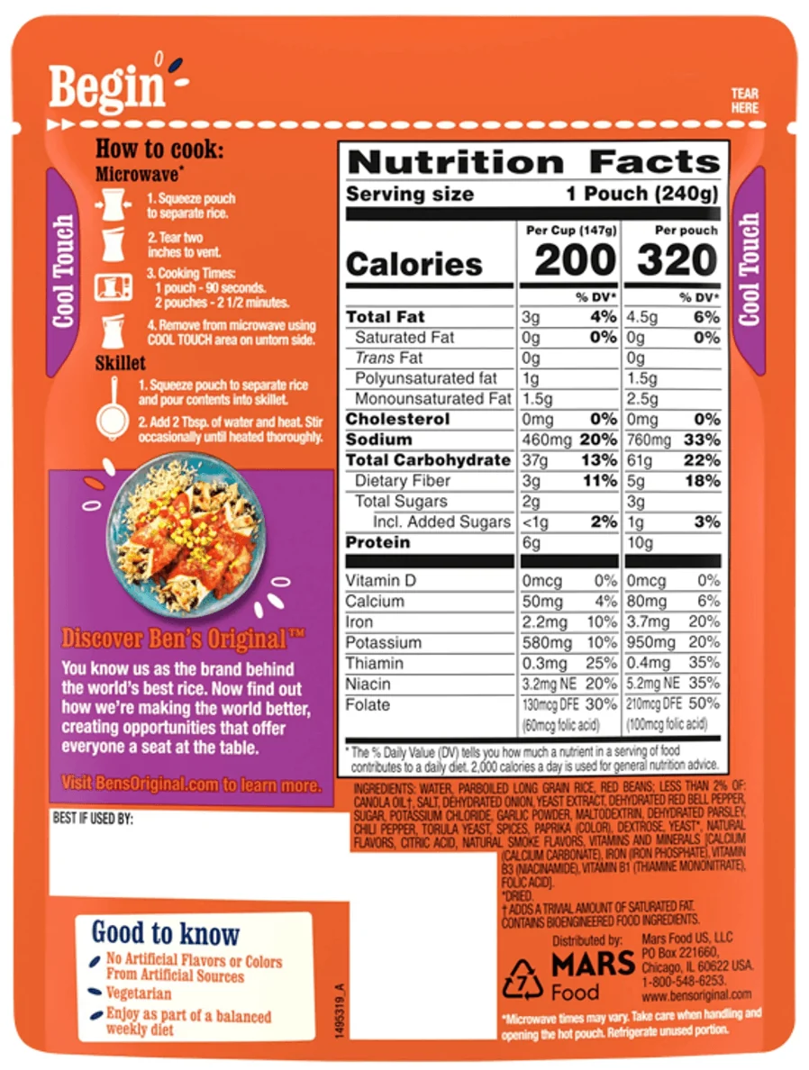 BEN'S ORIGINAL READY RICE - RED BEANS & RICE - Image 3