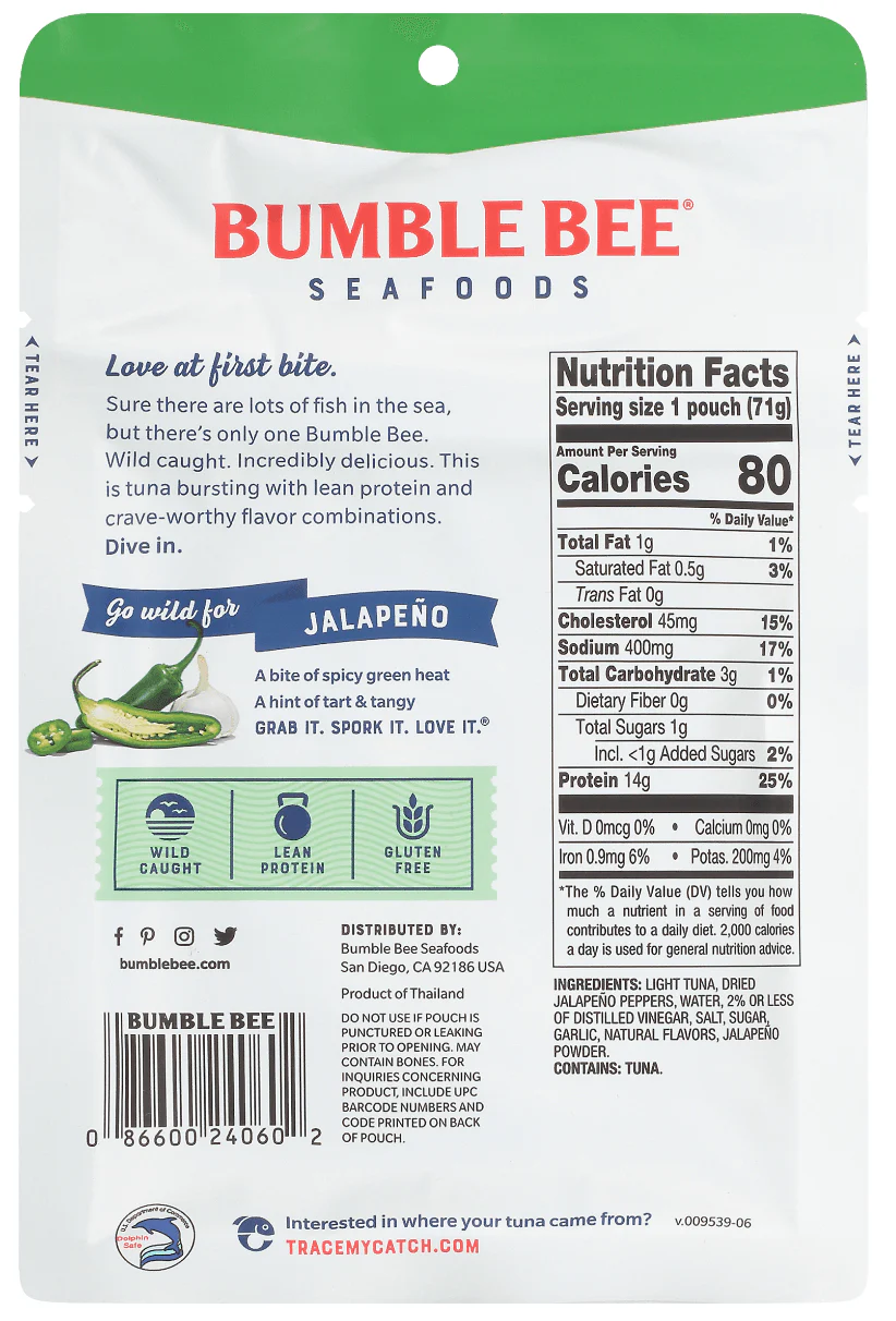 BUMBLE BEE TUNA - JALAPEÑO - Image 3