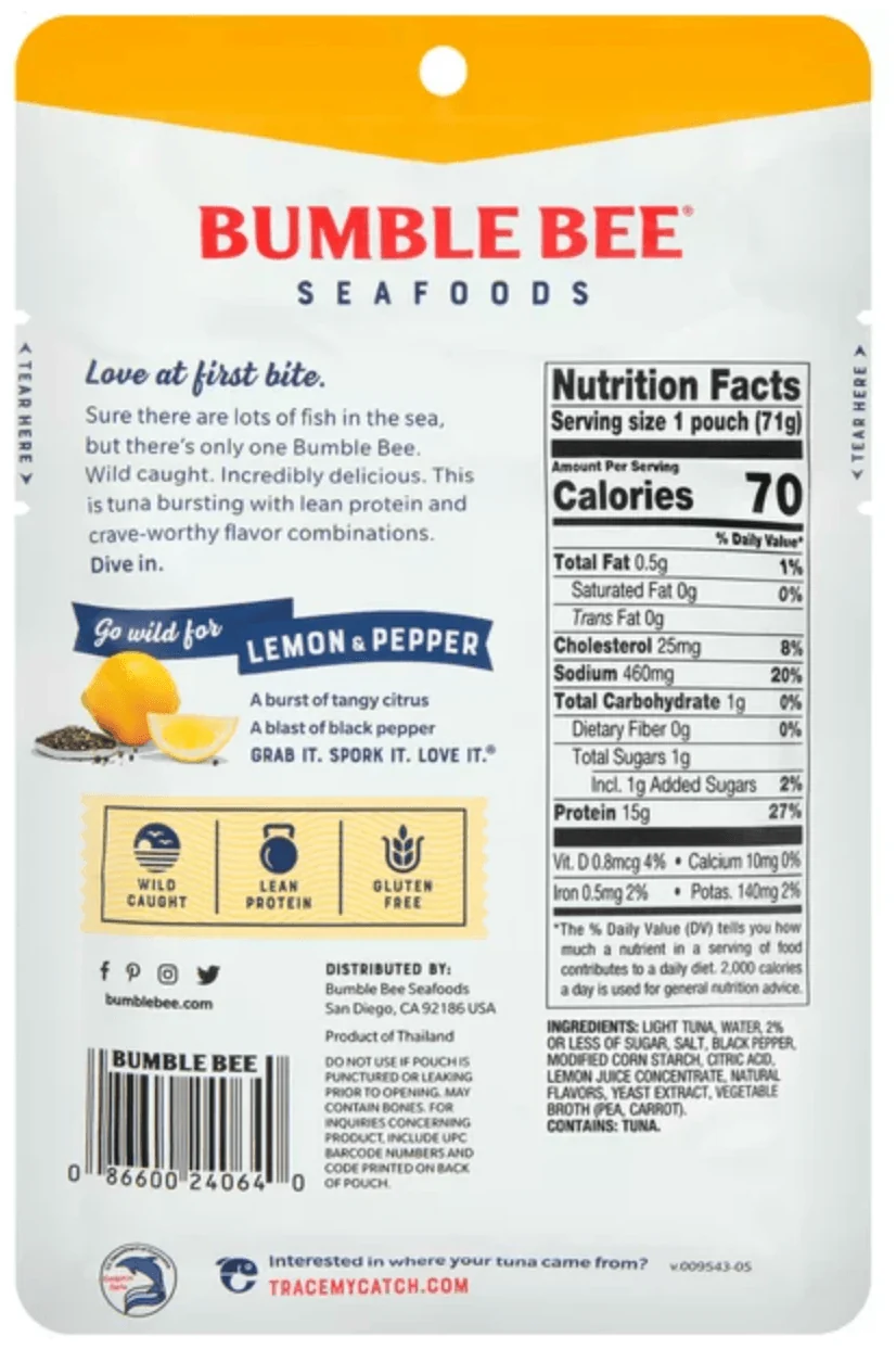 BUMBLE BEE TUNA - LEMON & PEPPER - Image 3