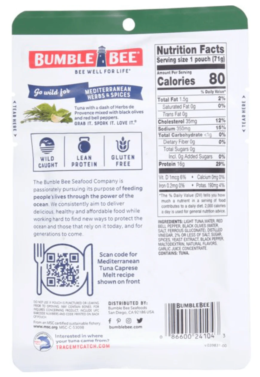 BUMBLE BEE TUNA - MEDITERRANEAN HERBS & SPICES (12 PACK) - Image 4