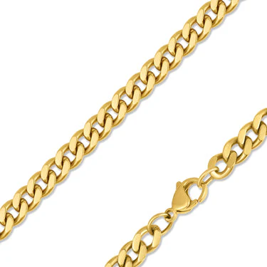 DIAMOND CUT CURB CHAIN NECKLACE 18" - Image 5