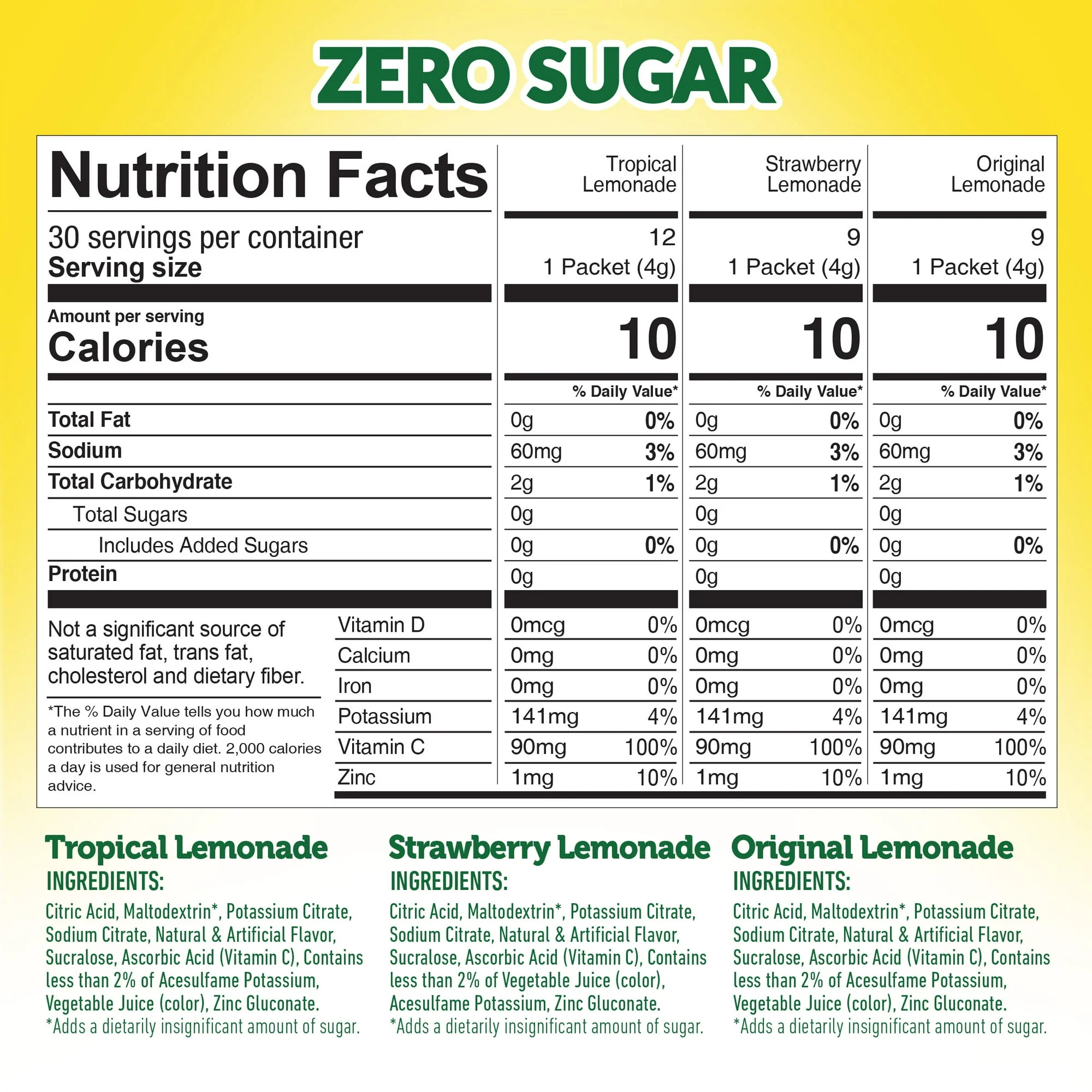 DOLE POWDER MIX LEMONADE PACK - 30 PACK - Image 3