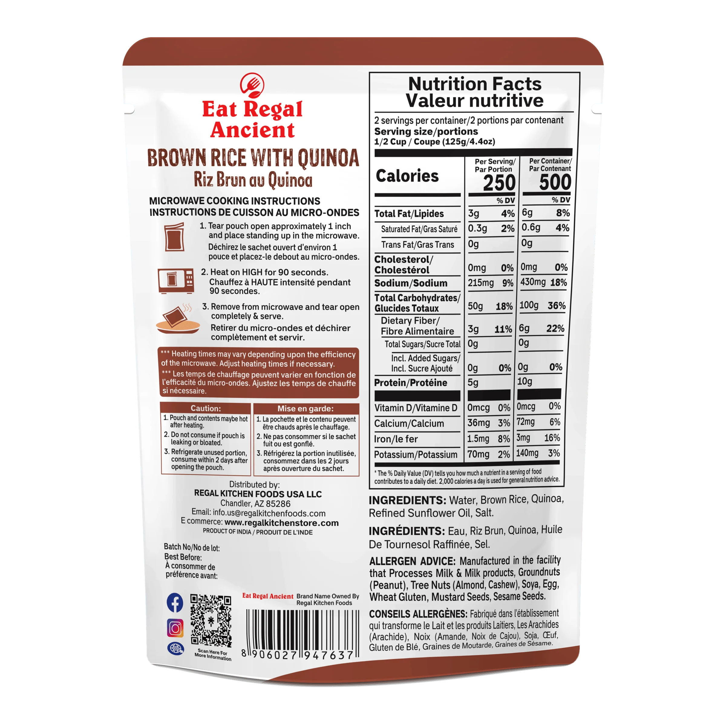 EAT REGAL GOURMET - BROWN RICE WITH QUINOA - Image 2