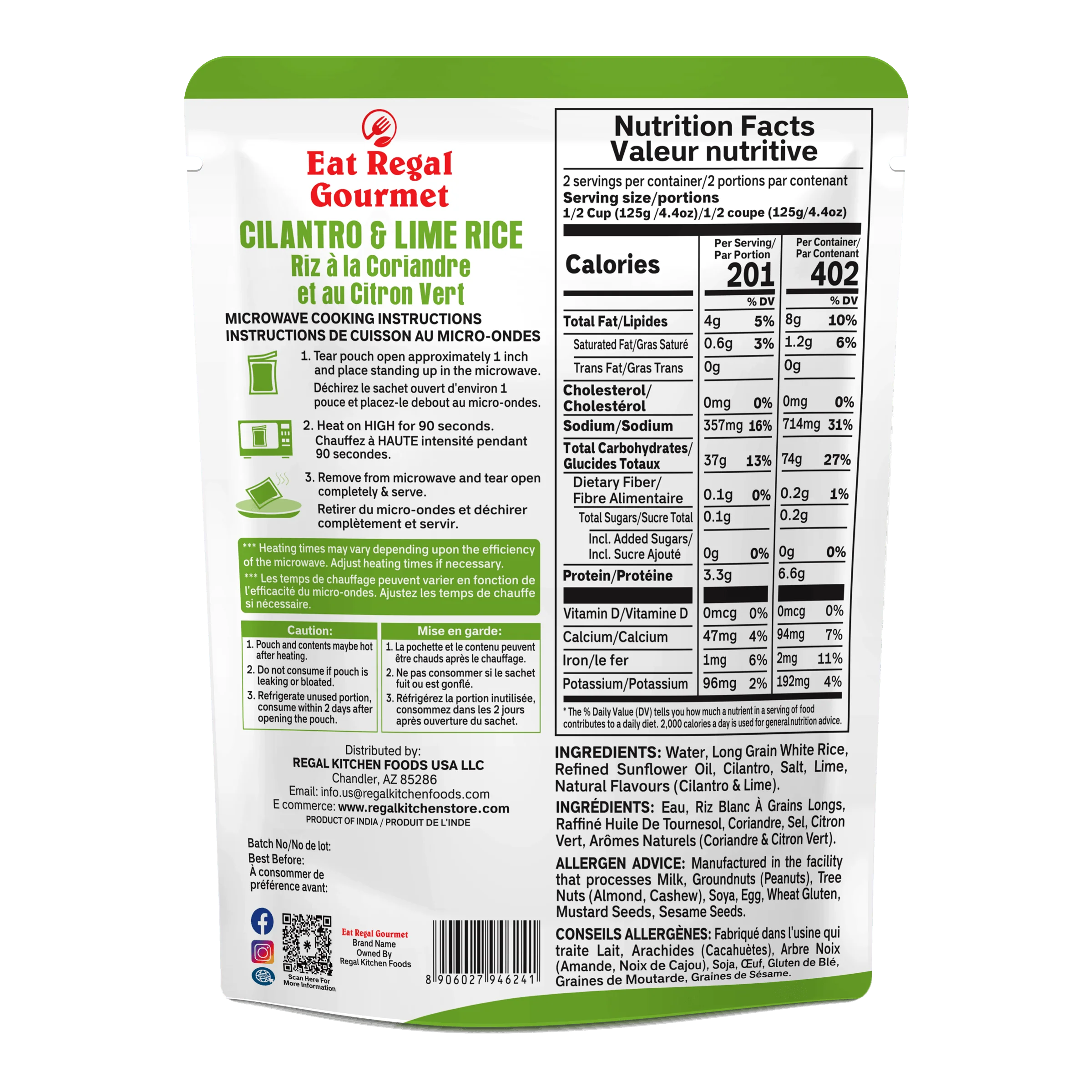 EAT REGAL GOURMET - CILANTRO & LIME RICE - Image 2