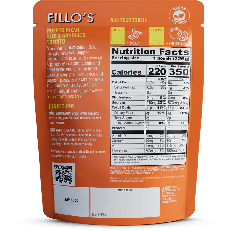 FILLO'S PUERTO RICAN RICE & GANDULES - Image 3