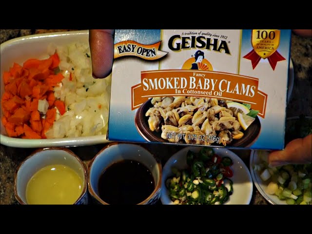 GEISHA SMOKED BABY CLAMS IN SUNFLOWER OIL - Image 3