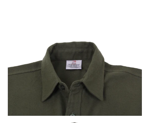 HEAVY WEIGHT SOLID FLANNEL SHIRT - Image 2