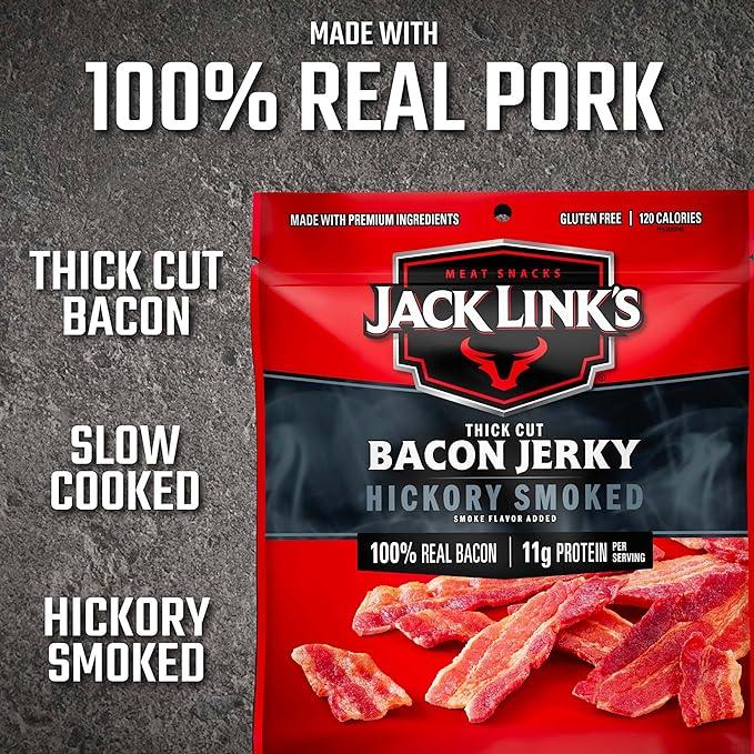 JACK LINK'S THICK CUT BACON JERKY HICKORY SMOKED - Image 2