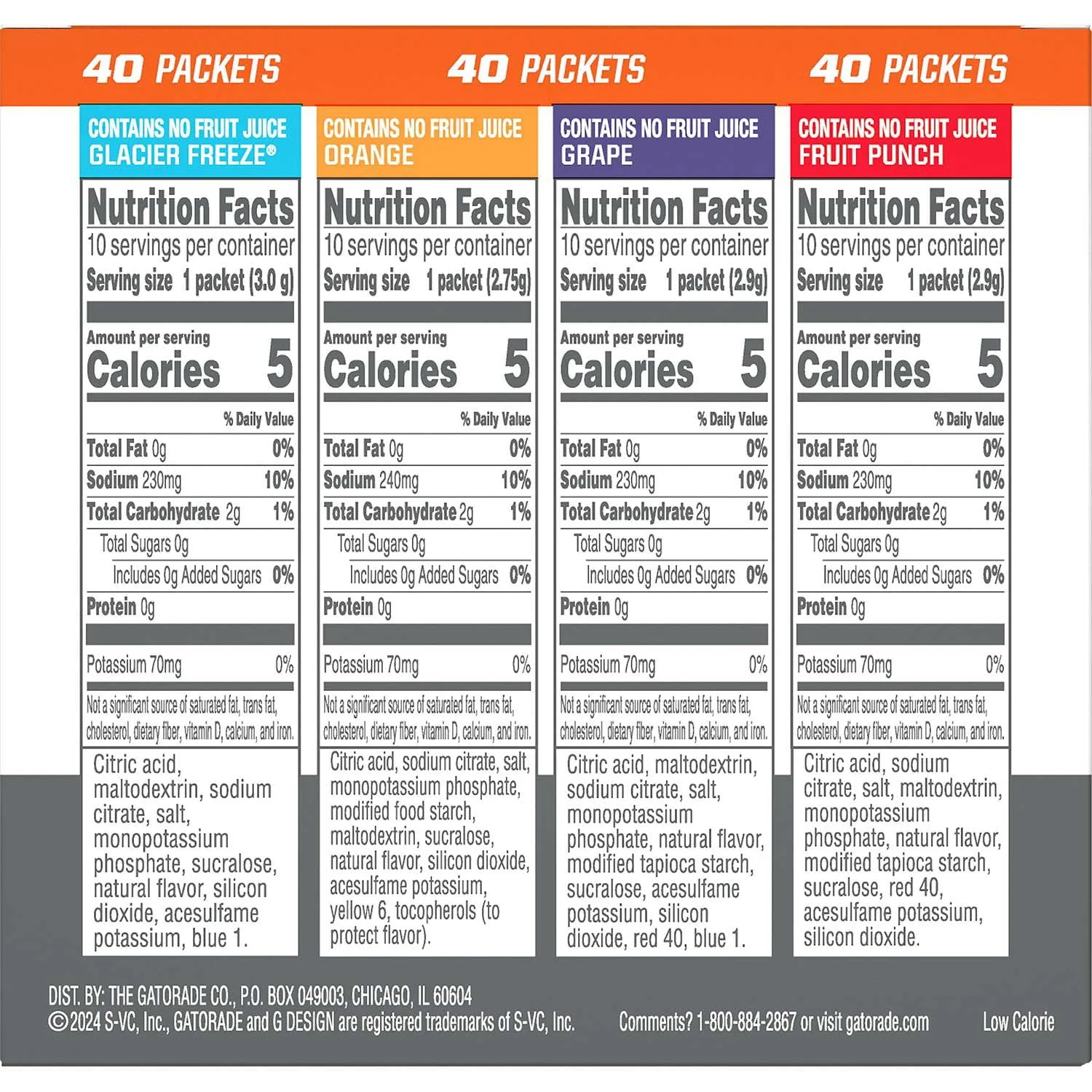 GATORADE G ZERO POWDER VARIETY PACK (4OPK) - Image 2
