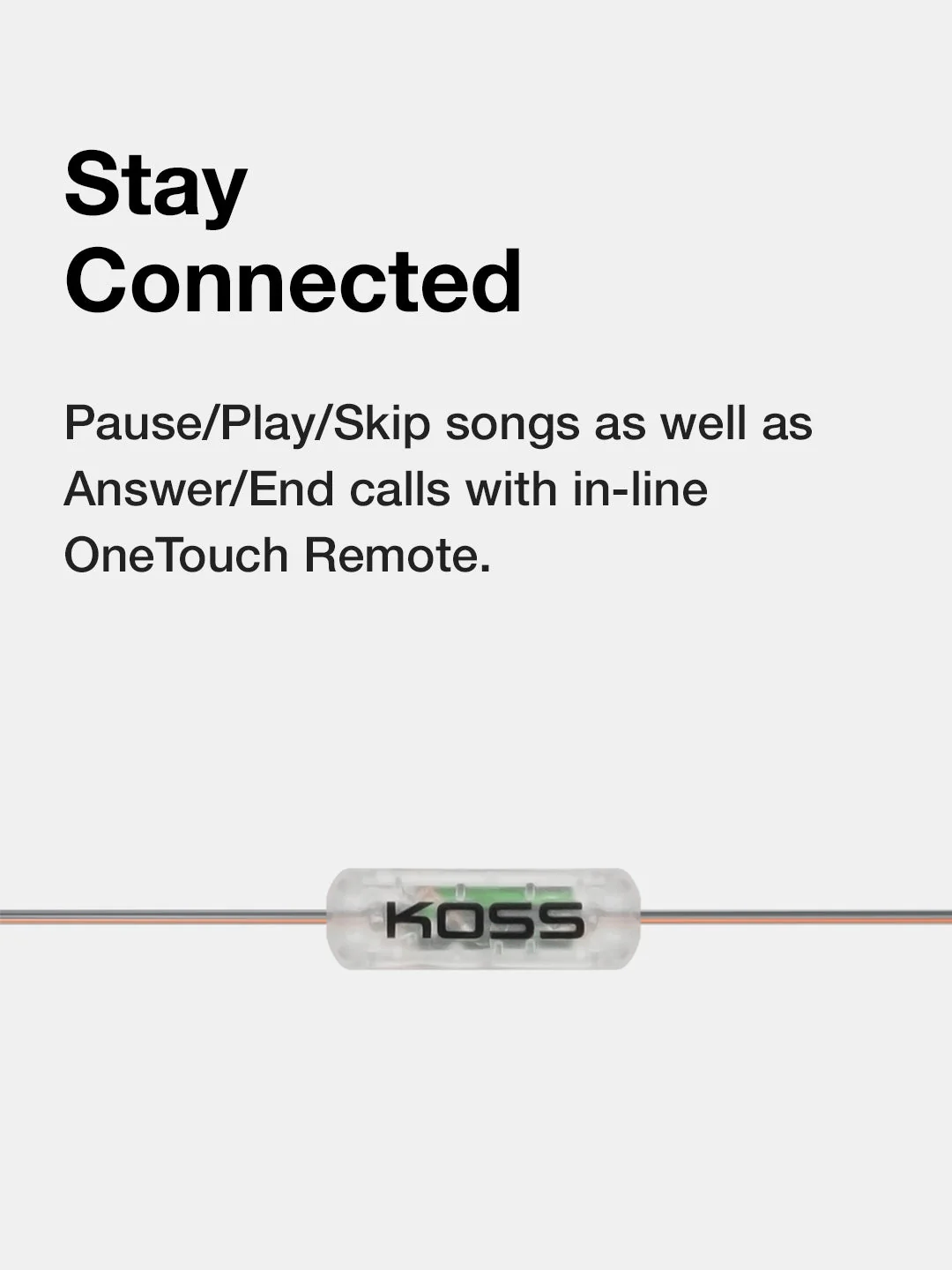 KOSS CL-5i CLEAR STEREO HEADPHONES W MIC - Image 3