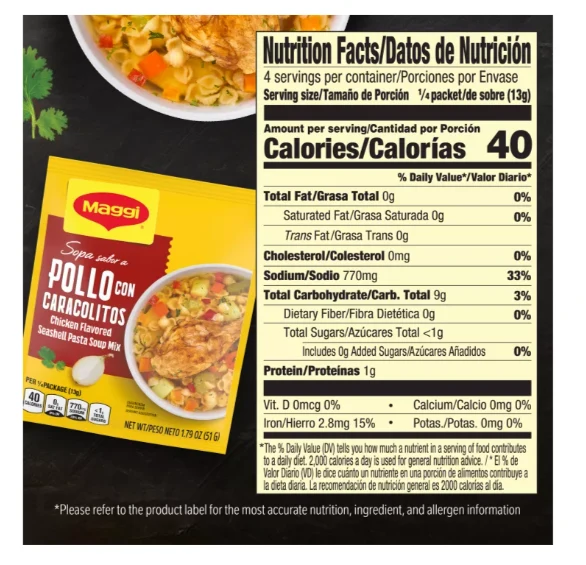 MAGGI CHICKEN FLAVORED SEASHELL PASTA SOUP MIX - Image 2