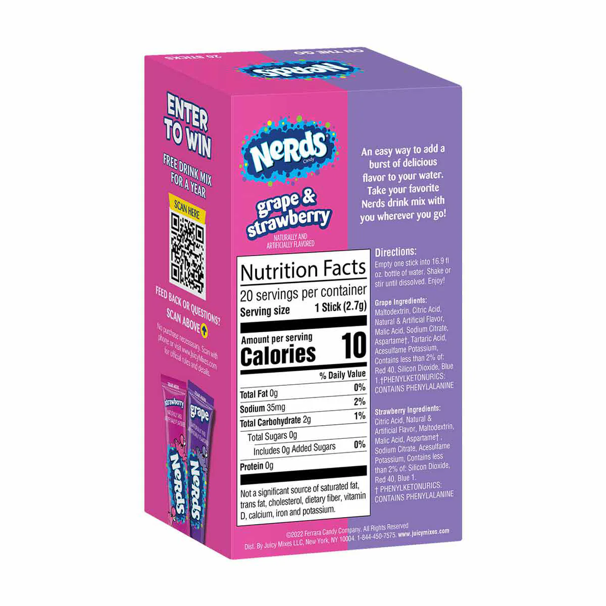 NERDS TO GO PACKETS GRAPE STRAWBERRY, VARIETY PACK - Image 2