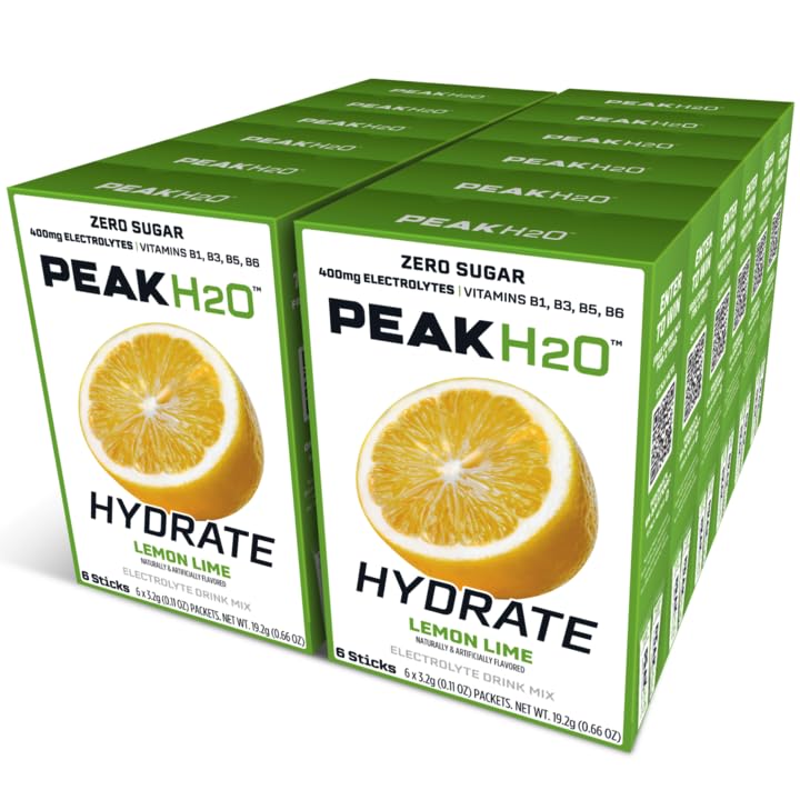 PEAK H20 LEMON LIME ENERGY POWDER DRINK - Image 4