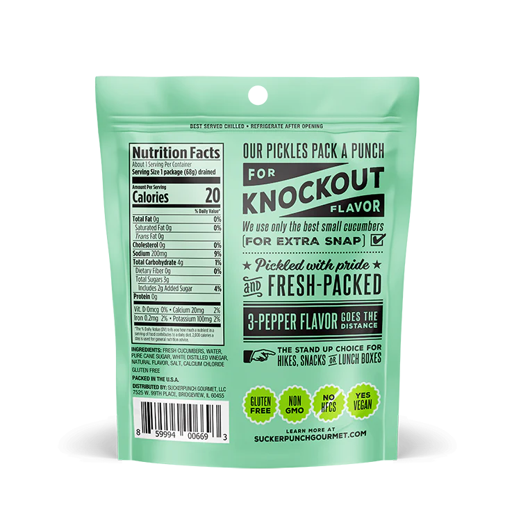 SWEET ’N HEAT 3-PEPPER PICKLE SNACK PACK - Image 2