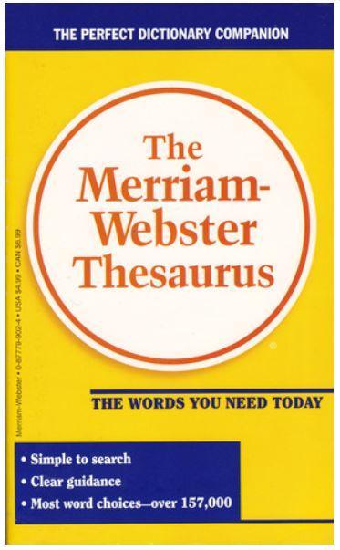 WEBSTERS THESAURUS