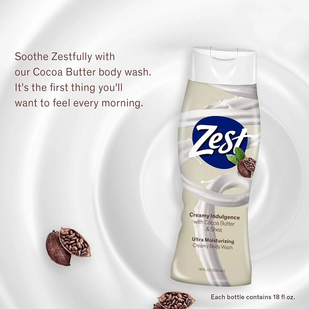 ZEST BODY WASH, COCOA BUTTER + SHEA - Image 3